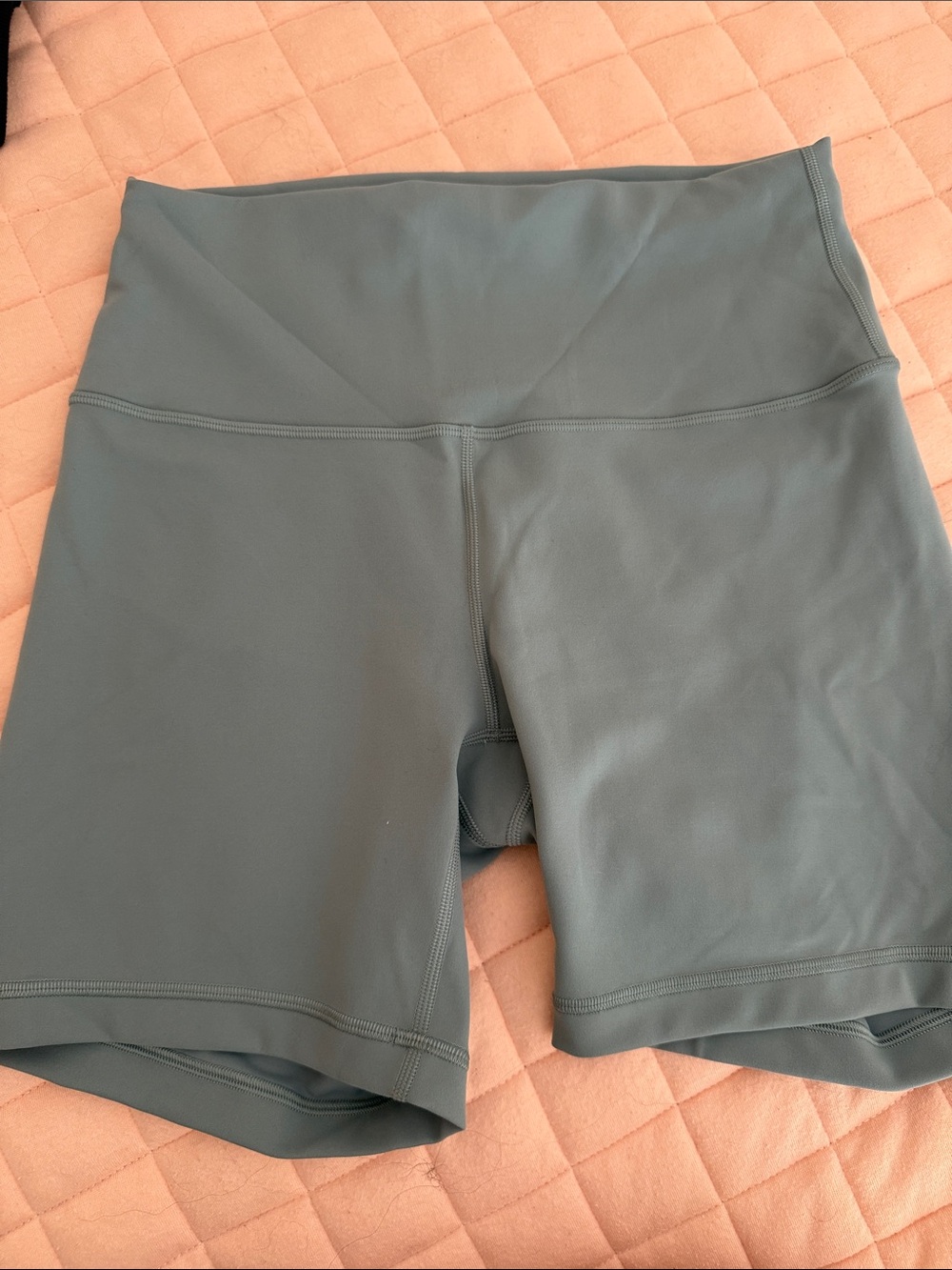 lululemon athletica High-Waist Bike Shorts in Dusty Teal